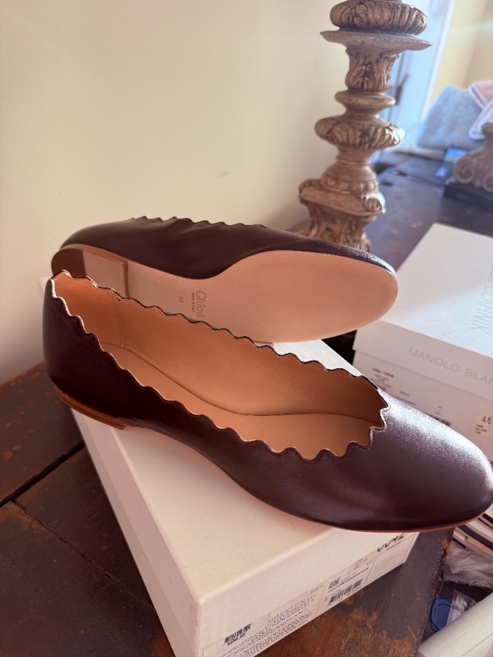 Chloe ballet flats, new in box
